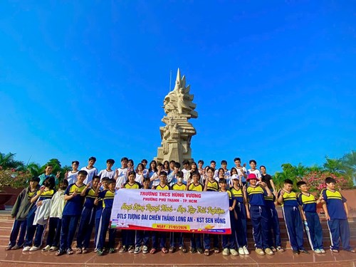 Học sinh trường THCS Hùng Vương tham gia chương trình tham quan học tập ngoại khóa – Hành trình đến Vĩnh Long:  Tân An - Viếng khu công viên tượng đài Long An - Vĩnh Long - Vui chơi & trải nghiệm tại KDL Sen Hồng Town